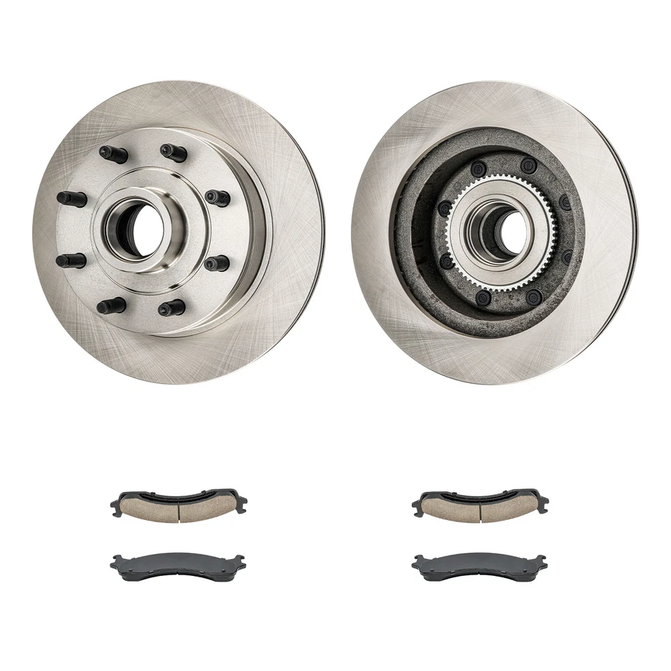 Kit de pastillas de freno rotores delanteros para Ford E-250 E-350 Club WAGON E-450 Super Duty Foto 3 de 4