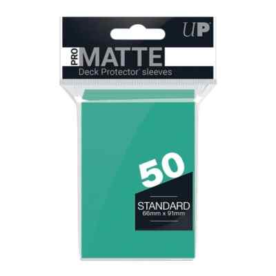 #ad Ultra Pro Gaming Sleeves Deck Protector AQUA PRO MATTE Standard Size 50 Pack $5.95