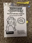 1989 Playmates Teenage Mutant Ninja Turtles National Turtle Quiz Jokebook #34
