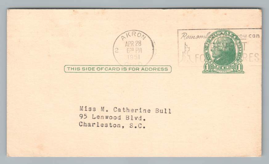 Ohio Edison Company Stock Holders MeetingAkron OH Vintage Postcard