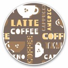2 x Vinyl Stickers 25cm - Coffee Latte Styles Cafe Drinks Cool Gift #8816