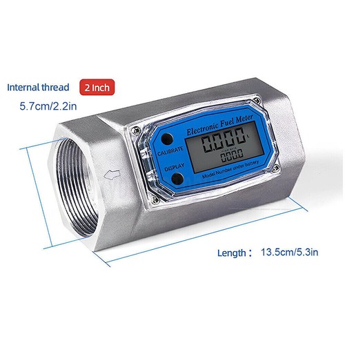 2 inch Digital Turbine Flow Meter LCD Digital Display Diesel Oil Fuel Flowmeter - Picture 7 of 15