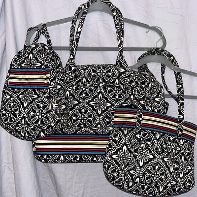 Vera Bradley 3pc backpack Vera Bradley Compact Backpack, Wristlet & Bracelet Key Ring  main image 2