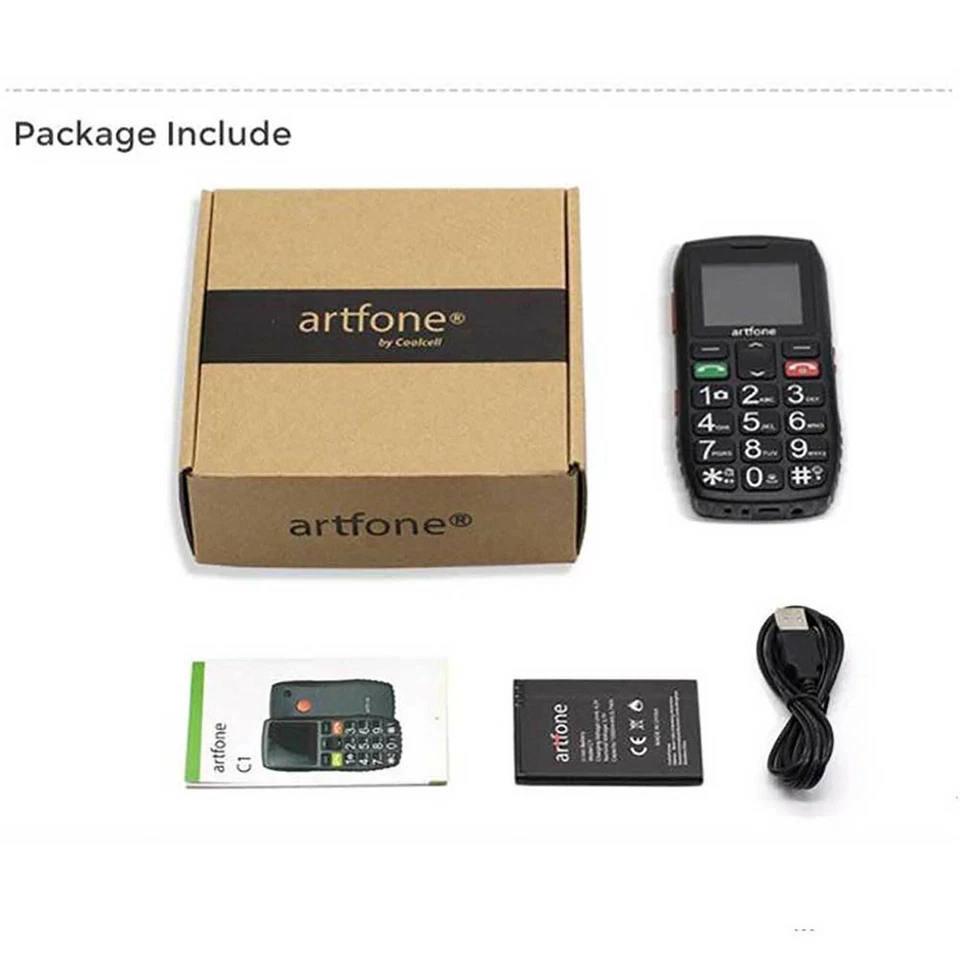 ✅ TELEFONO CELLULARE PER ANZIANI NONNI ARTFONE C1 TASTI GRANDI PULSANTE SOS ✅ - Immagine 4 di 4