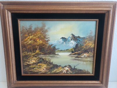 G Whitman 油彩画　油絵　絵画　アンティーク G. Whitman Signed Oil Painting Landscape Framed | eBay