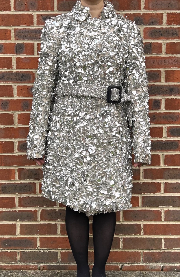 Burberry Prorsum Runway Ladies Sequin Linen Trench Coat Jacket UK10 EU38 A351 - Image 4 of 4