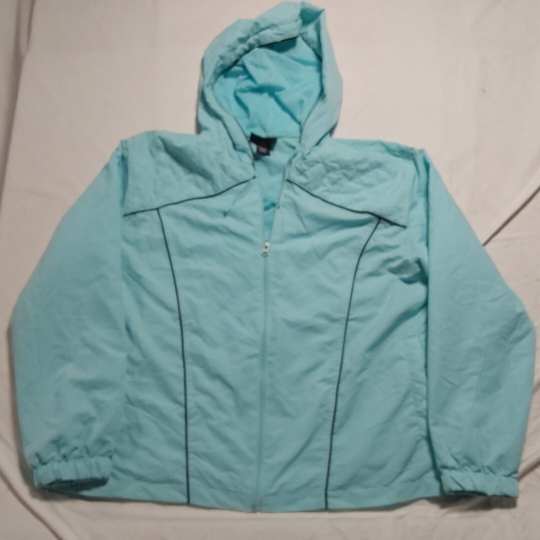 Athletech Teal Windbreaker Rain Jacket Womans Xl … - image 1