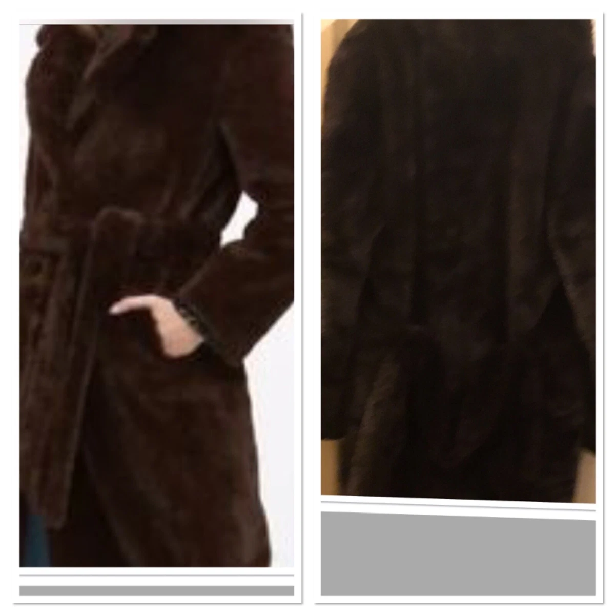 Banana republic faux fur long best sale coat