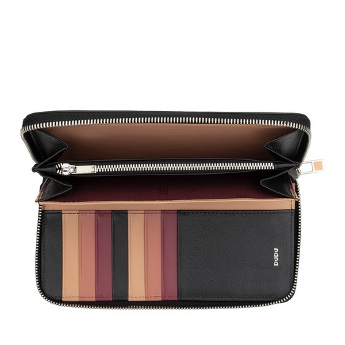 DUDU Cartera Mujer Grande con Cremallera RFID en Piel Napa Zip Around 14 Bolsill - Picture 3 of 58