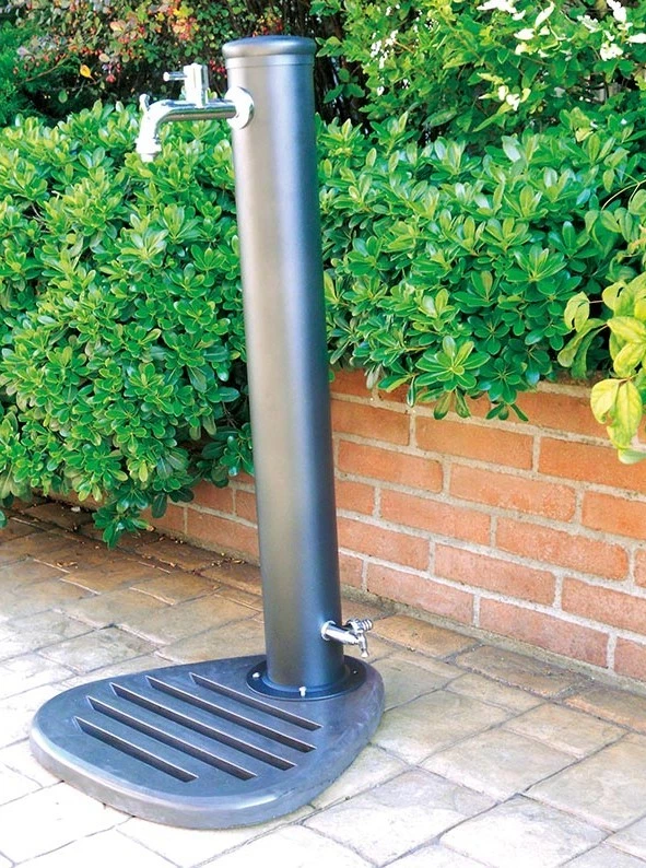 Wasserzapfstelle H 85 cm Edelstahl Wasserzapfsäule Brunnen Standbrunnen Art 80AN