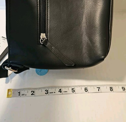 Nicole Miller Black Shoulder Purse NWT Zip Pockets Adjustable Strap - Picture 11 of 11