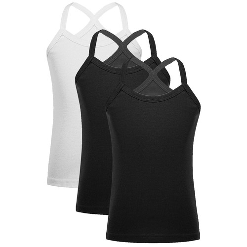 Kids Girls Vest Gymnastics 3Pcs/Set Weekend Y-Back Camisole Running Tops Beach - Picture 12 of 102