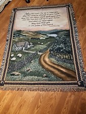 Thomas Kinkade Throw Accent Blanket Tapestry  Blessing Of Ireland 51x68