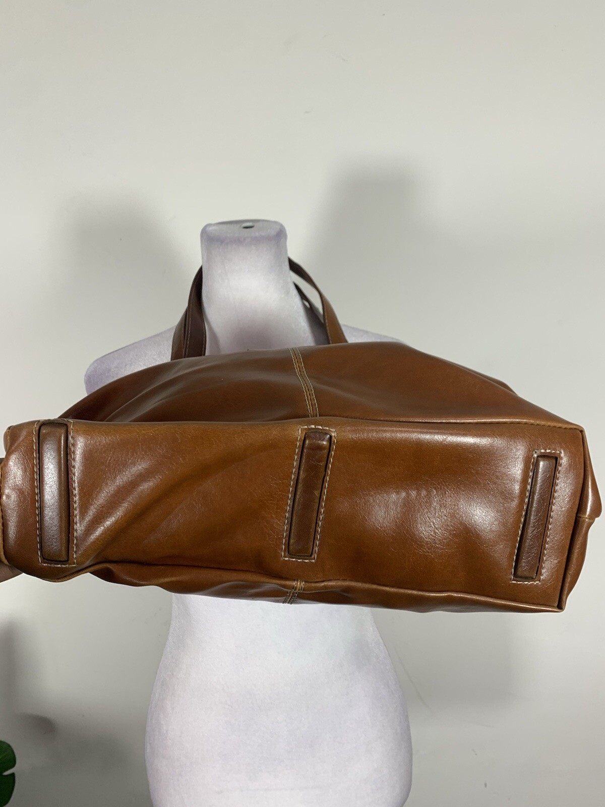 Nine West Womens Solid Colored Leather Handbag - image 2