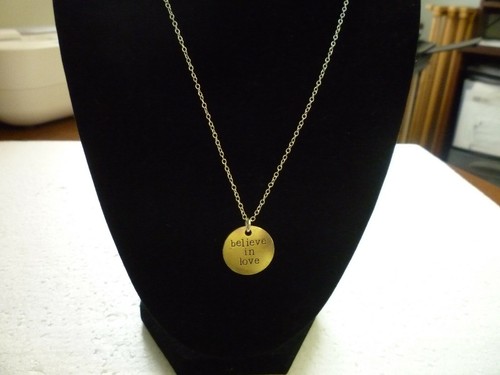 Halskette silberfarben 18" "Believe in Love" - Bild 3 von 4