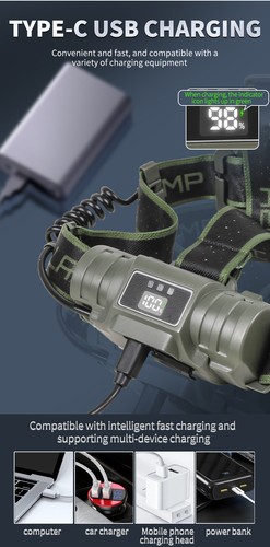 Linterna LED Fuerte de Tiro Largo Super Brillante Impermeable - Imagen 19 de 26