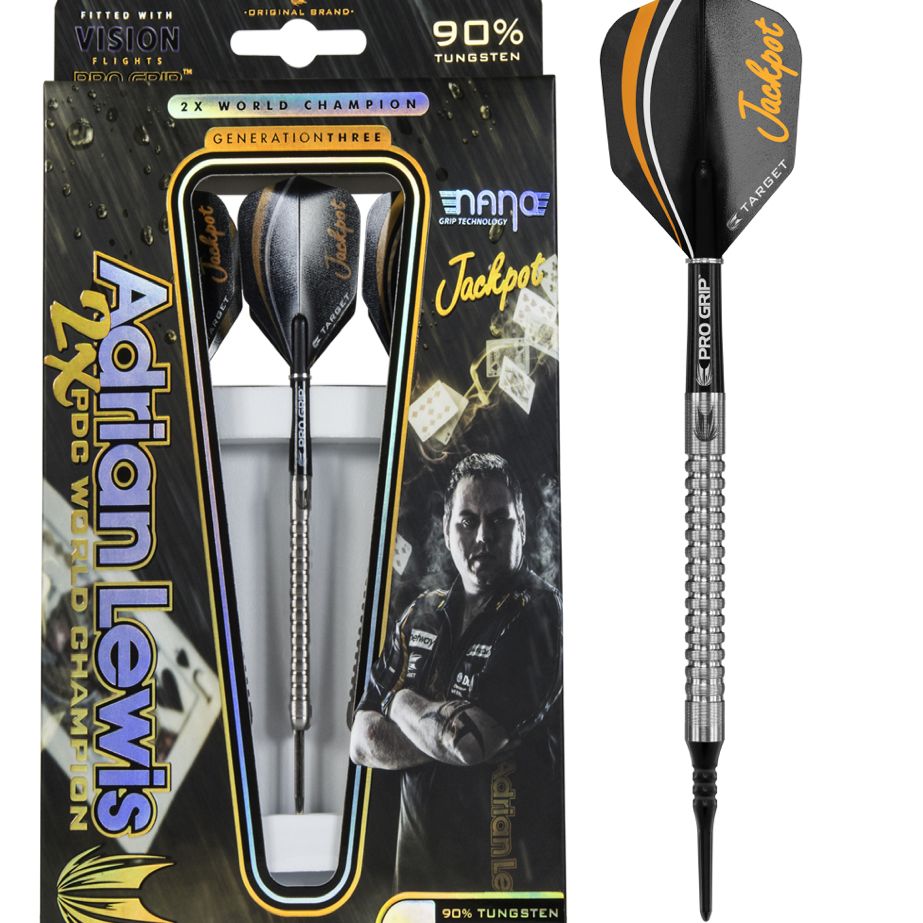 SOFT TIP TARGET ADRIAN LEWIS G3 DARTS SET 19g grams Softip SOFT TIP TARGET ADRIAN LEWIS G3 DARTS SET 19g grams Softip
