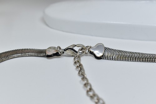 Large chunky silver-tone statement necklace, Collar necklace - Picture 7 of 7