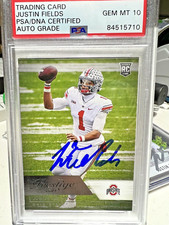 Justin Fields 2021 PANINI CHRONICLES PRESTIGE RC Auto PSA GEM MINT 10