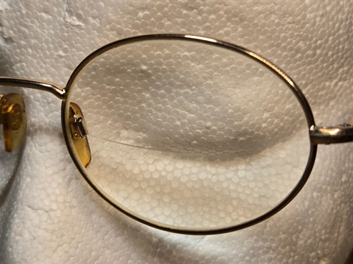 Giorgio Armani Vintage Eyeglass Frames (ONLY) 241 140 Gold Tone Oval - Picture 2 of 10