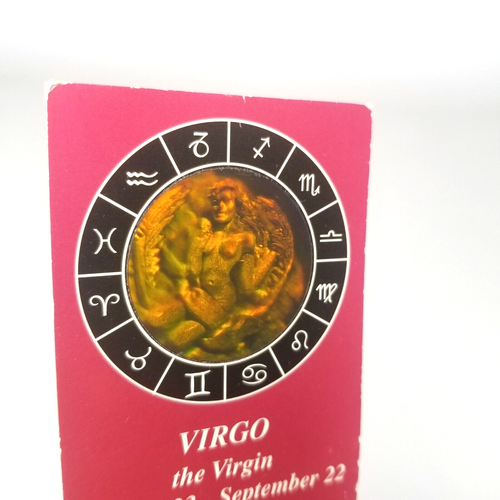 VIRGO Bookmark 3-D Green Gold Hologram of the Virgin 8/2023-9/2022 Astrology - Picture 5 of 10
