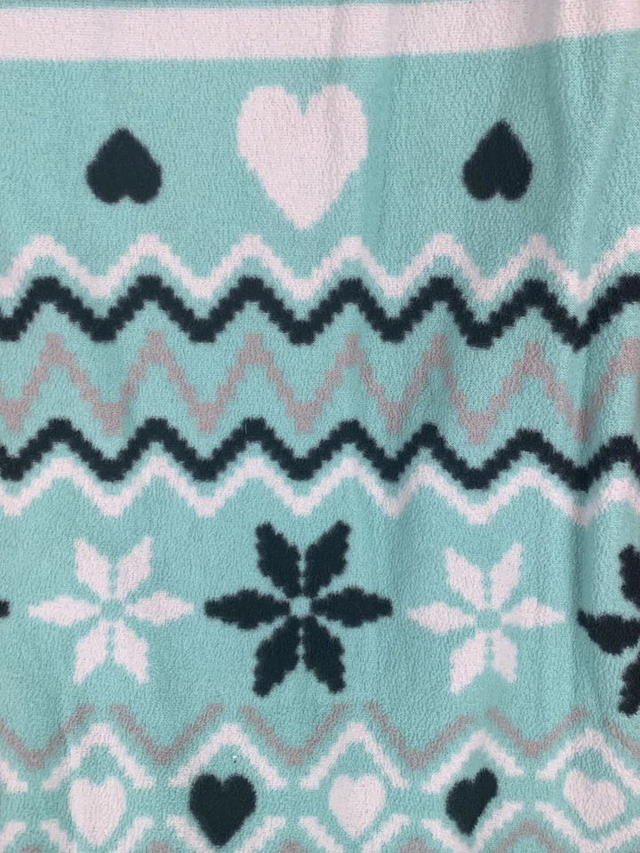 Pantalones de salón Total Girl verde azulado/negro/blanco/gris estampado 100 % poliéster niña L  Foto 3 de 4