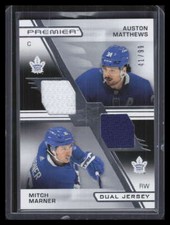 2021-22 Upper Deck Premier PDMM Mitch Marner Auston Mathews Dual Jersey 41/99