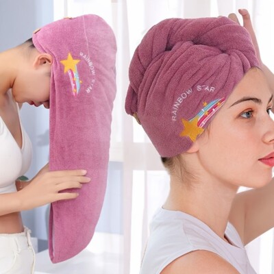 Toalla para baño para secar el pelo Seca el Cabello Microfibra Salón o  Personal