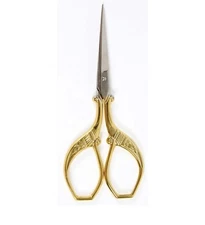 3 Embroidery Scissors, 3.1/2", Peacock Type, Straight Blades, GP Handles (131)