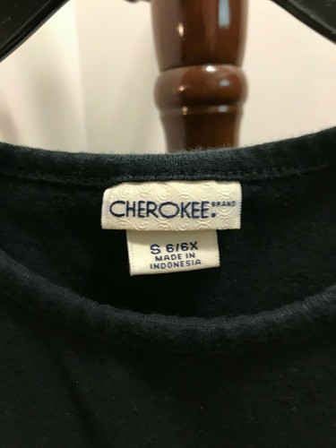 * Girl's Cherokee Black School Uniform Jumper Dress Size 6 6X Pull Over Tank - Picture 2 of 4