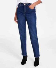 Gloria Vanderbilt Amanda Classic Straight Jeans Madison Blue Size 8 Long