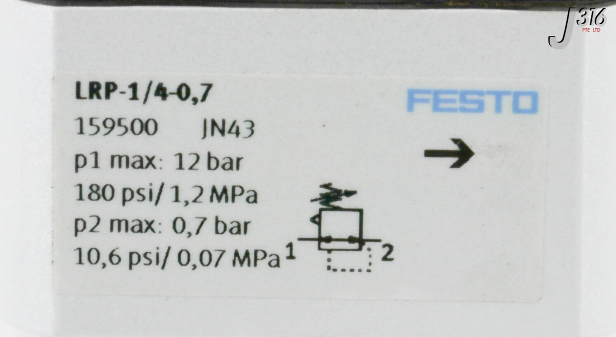 31470 FESTO SOLENOID VALVE, 159500 (NEW) LRP-1/4-0,7 | eBay