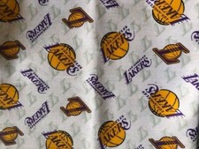 NBA Los Angeles Lakers 100 Cotton Fabric by the Quarter yard 9" x 44"