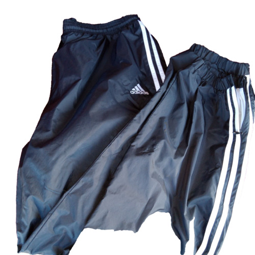 Vintage Adidas Track Pants Men's 2XL Black Cotton… - image 1