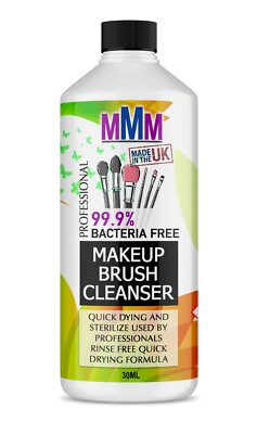 MMM MAKE-UP PINSEL SCHNELLTROCKNEND REINIGER/STERILISIERENDE FLÜSSIGKEIT UK VERKÄUFER 30ML