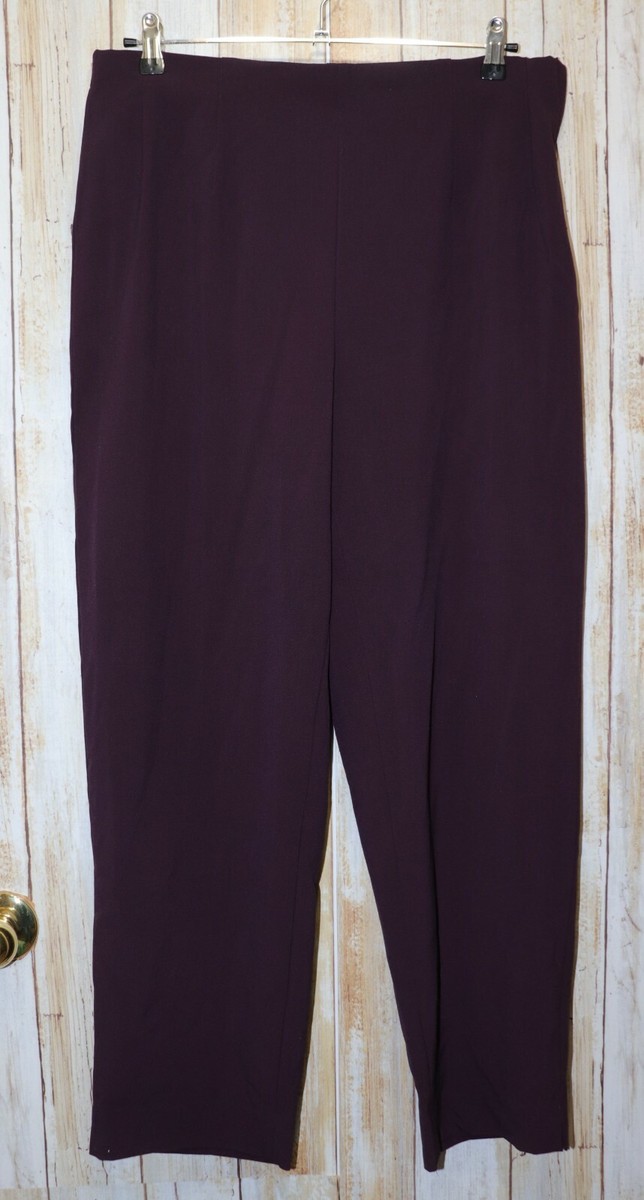 dark purple dress pants womens Womens Deep Purple Avenue Tapered Leg Dress Pants Size 14 excellent