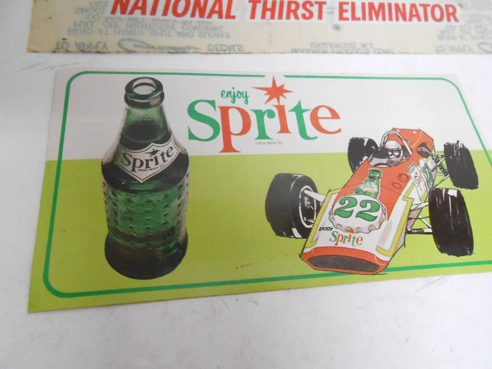 Vintage Coca Cola Sprite TAB Soda #22 Indy Racecar Eliminator Sticker NOS - Image 2 of 4