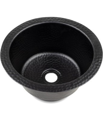 Monarch Abode Kitchen & Bar Sink   12 inch Essex Hand Hammered Matte Black