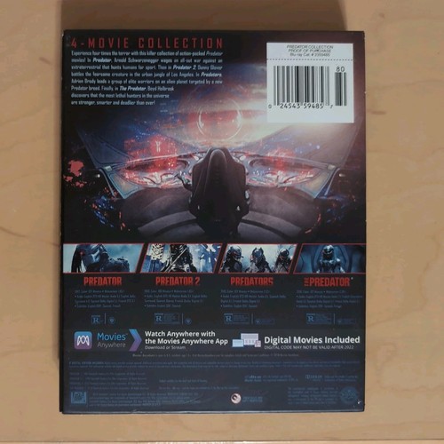 Predator 4-Movie Collection (Blu-ray) Digital code not tested but is included. - Picture 2 of 7
