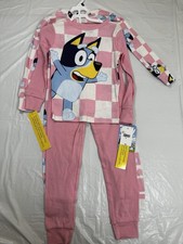 Little  Big Kid Girls Bluey Crew Neck Long Sleeve 4-pc. Pajama Set Size 8 A1