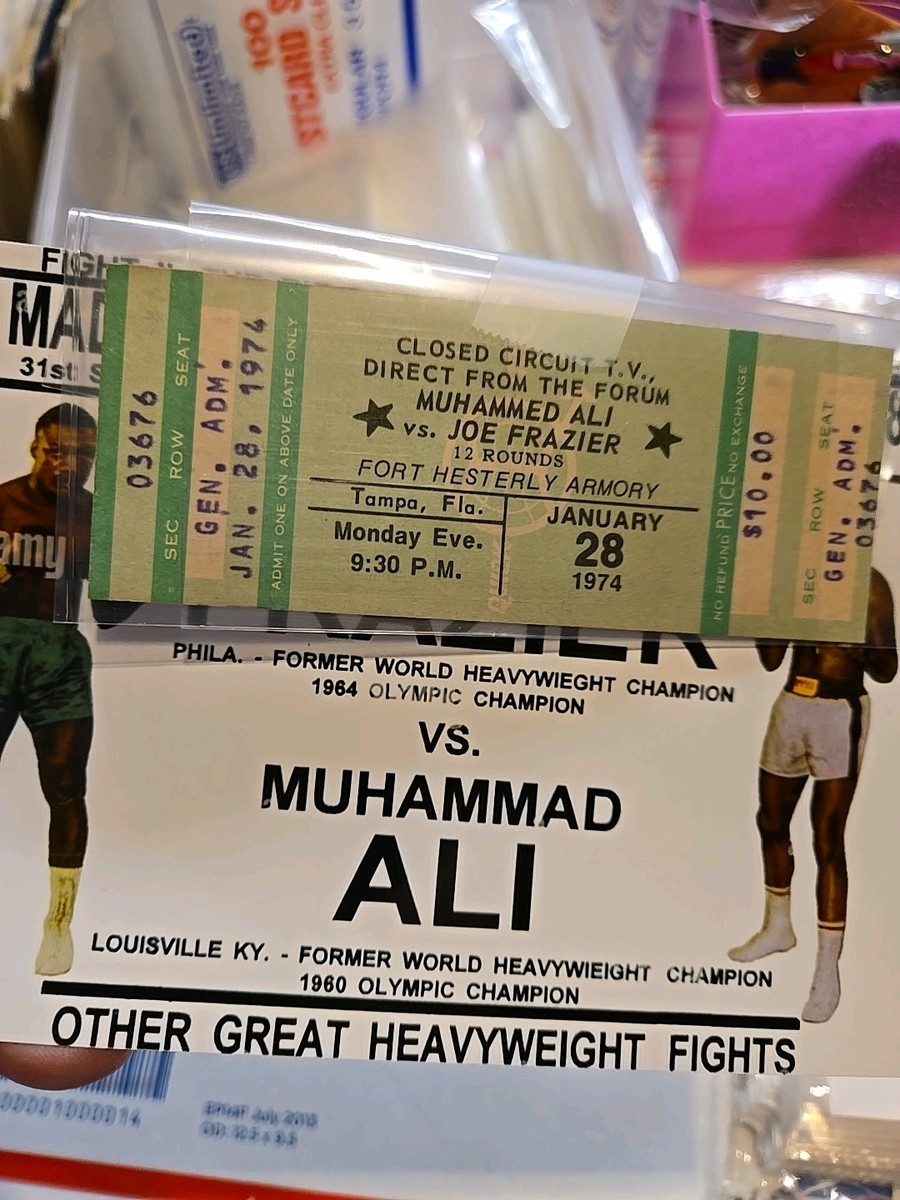 Muhammad Ali VS Joe Frazier Fight 2 Ticket ALI WINS. Rare | eBay