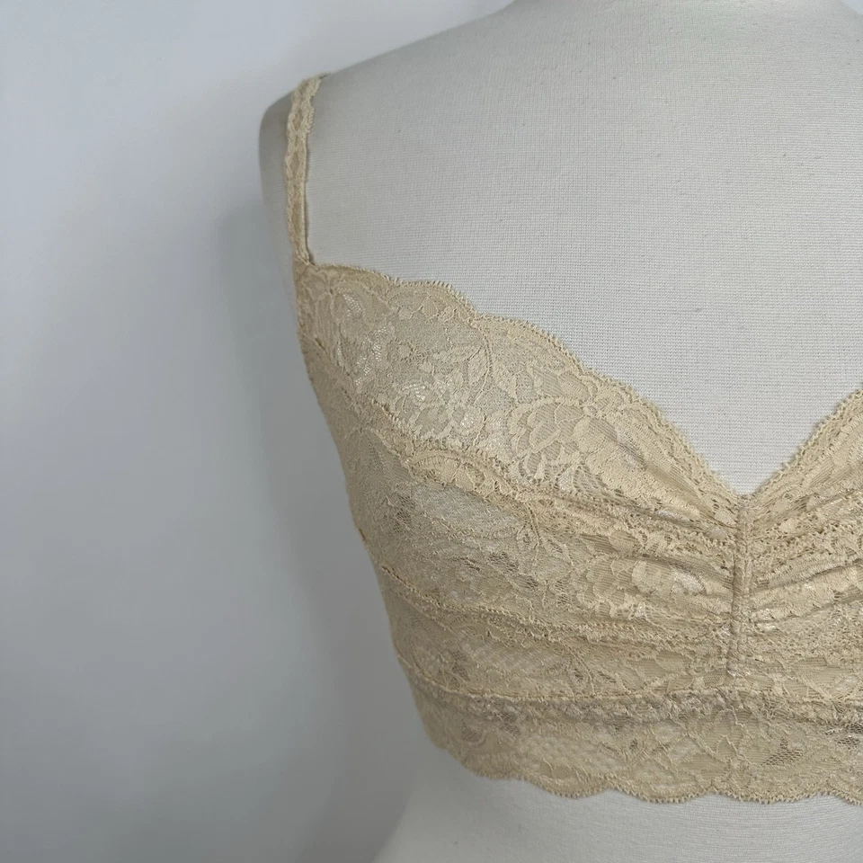 Nuevo con etiquetas Bralette Cosabella Never Say Never Sweetie MEDIANO 34 A-D Encaje Elástico Desnudo Foto 3 de 4