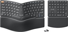 ProtoArc Wireless Ergonomic Keyboard, EK04 2.4GHz USB Ergo Black