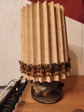 kl. Stehlampe, Tischlampe, Nachttischlampe mit Keramikfuß 37 cm H,  70er Vintage