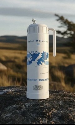 TERMO ISLAS MALVINAS LUMILAGRO 1 Litro Manija Acero Inoxidable  Matero ARGENTINA