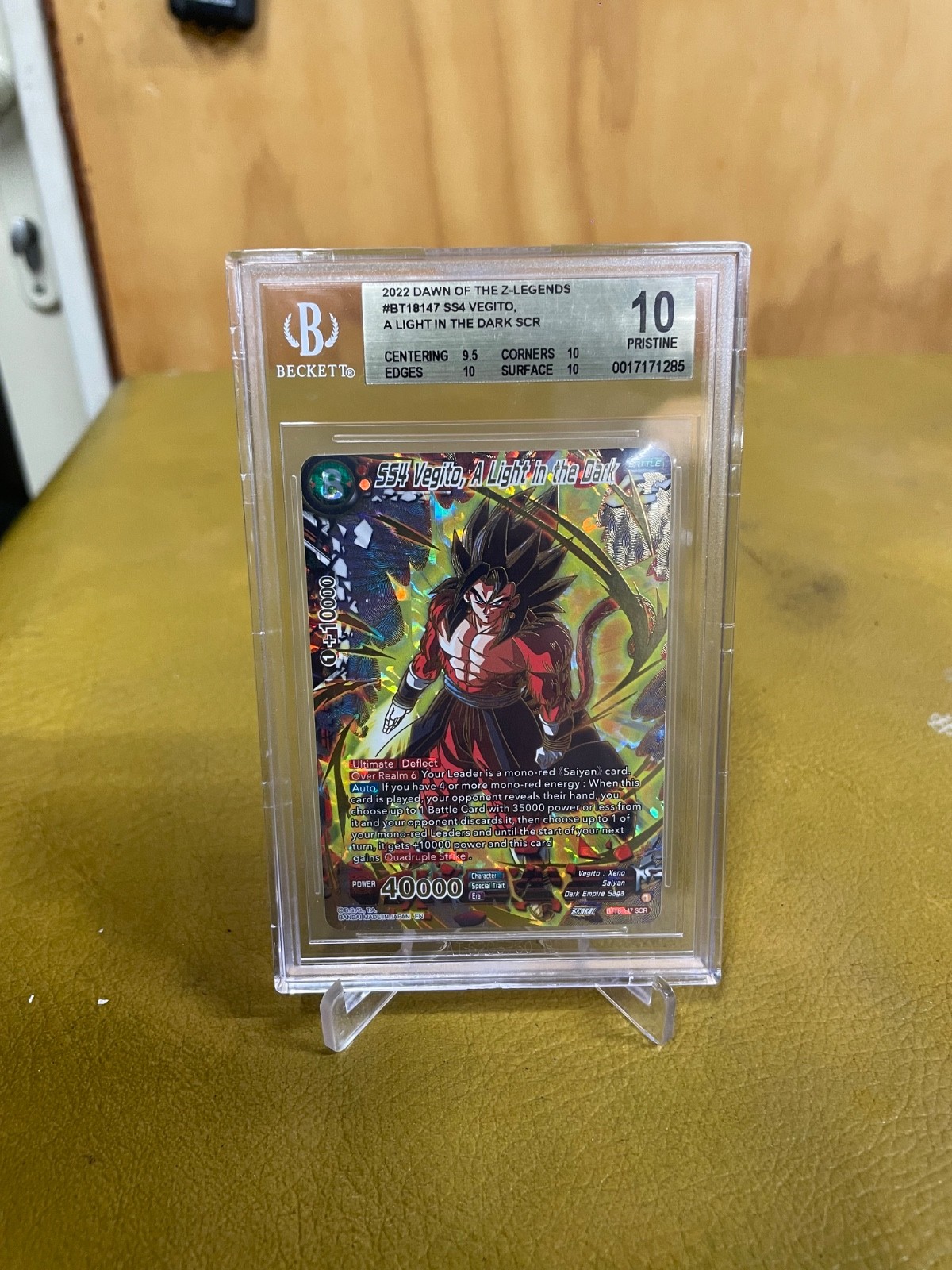 Dragon Ball Super Card Game SS4 Vegito 'A Light in the Dark' Secret bgs 10 view 4