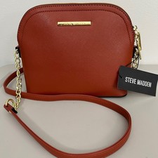 Steve Madden BMARILYN Crossbody Bag Persimmon Domed Purse Chain Strap