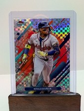 2025 Topps Finest Checkerboard Refractor Ronald Acuña Jr. #17 Braves