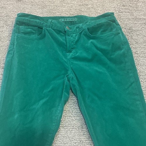 Pantalones de mezclilla para mujer J Brand 29 verde esmeralda pierna ajustada 8706 - Imagen 2 de 9