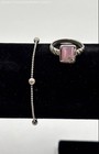 925 Sterling Silver Bracelet & Ring w/Faux Stone 5.03g — photo 1